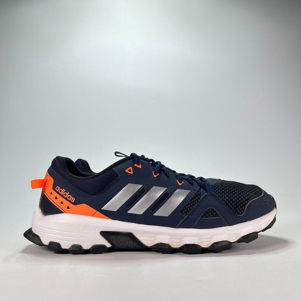 adidas Rockadia Trail Navy Blue Orange Hiking Running Shoes CM7214 Men's Size 11